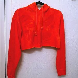 Badwood OG Orange Halloween Crop Hoodie